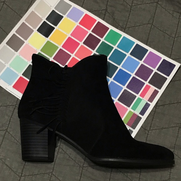 Bass suede fringed leather booties - Picture 6 of 7